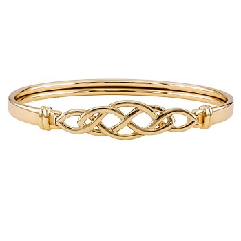 9ct gold Hollow Hook Bangle